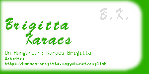 brigitta karacs business card